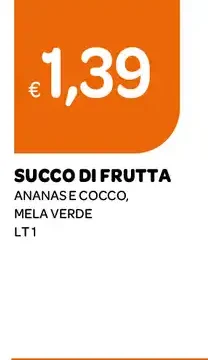 Succo di frutta ananas e cocco