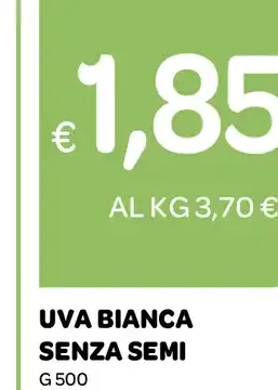 Uva bianca senza semi