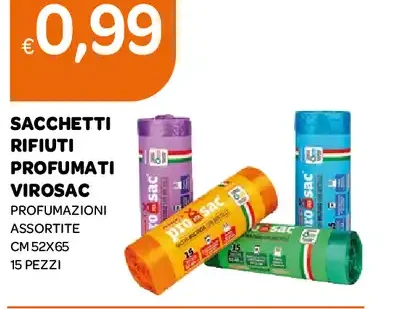 Sacchetti rifiuti profumati Virosac