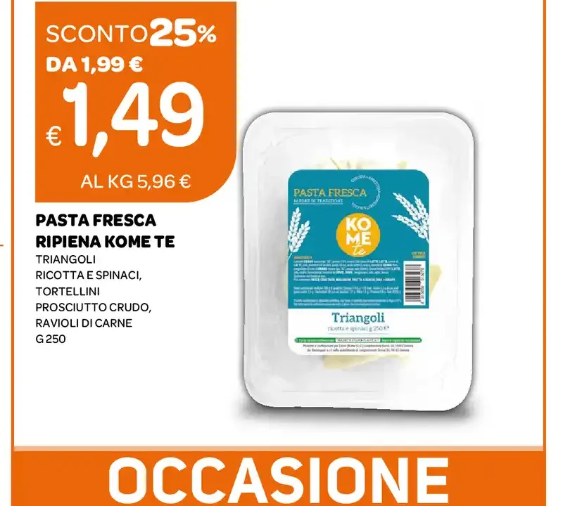 Pasta fresca ripiena Kome Te