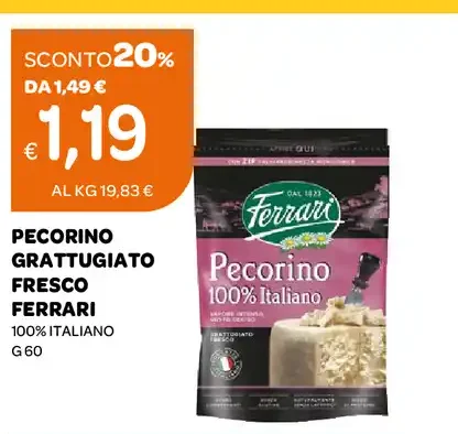 Pecorino grattugiato fresco Ferrari