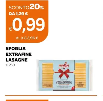 Sfoglia extrafine lasagne