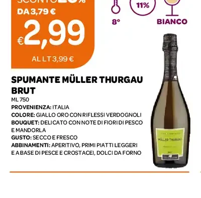 Spumante Müller Thurgau Brut