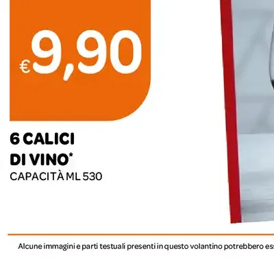 6 calici di vino