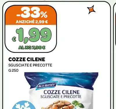 Cozze cilene sgusciate e precotte