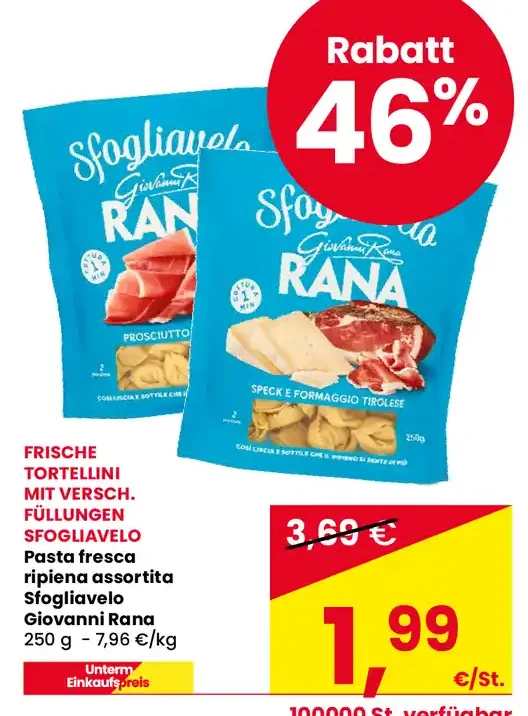Tortellini freschi ripieni assortiti Sfogliavelo Giovanni Rana