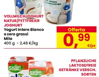 Yogurt intero bianco o zero grassi