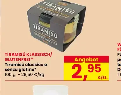 Tiramisù classico o senza glutine