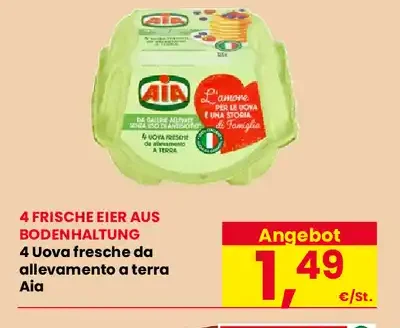 Uova fresche da allevamento a terra