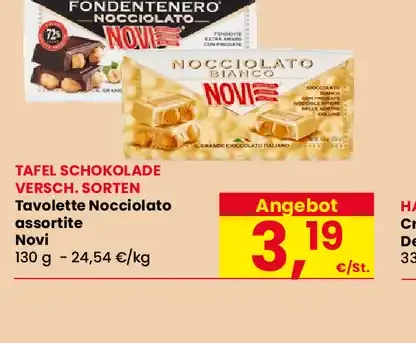 Tavolette Nocciolato assortite
