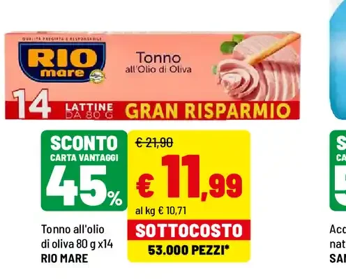 Tonno all'olio di oliva