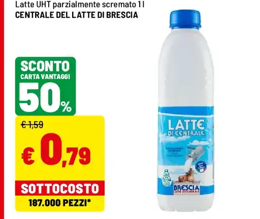 Latte UHT parzialmente scremato