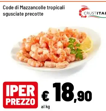 Code di Mazzancolle tropicali sgusciate precotte