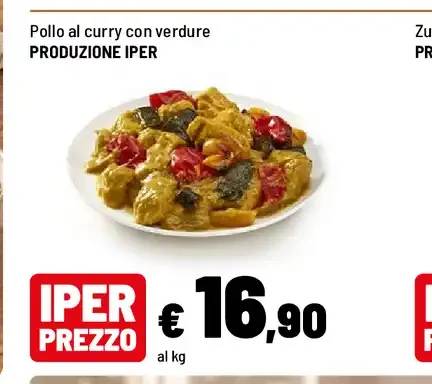 Pollo al curry con verdure