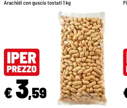 Arachidi con guscio tostati