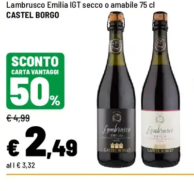 Lambrusco Emilia IGT secco o amabile