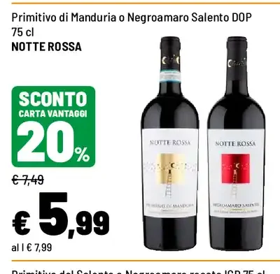 Primitivo di Manduria o Negroamaro Salento DOP