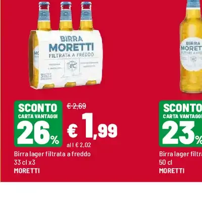 Birra lager filtrata a freddo