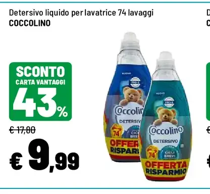 Detersivo lavatrice Coccolino