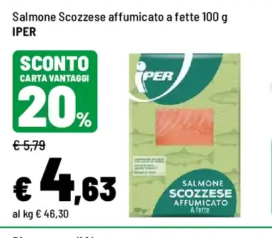 Salmone scozzese affumicato a fette