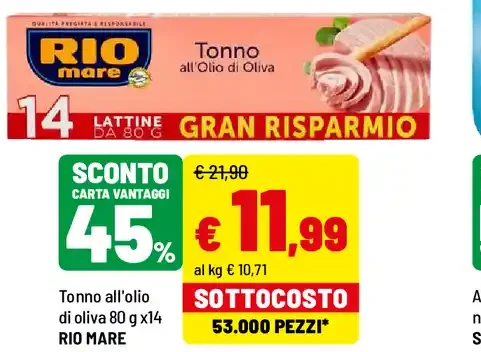 Tonno all'olio di oliva
