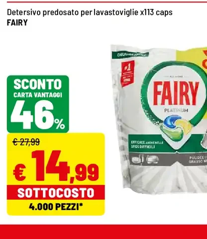 Detersivo predosato per lavastoviglie