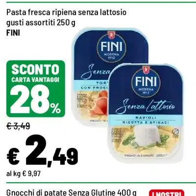 Pasta fresca ripiena senza lattosio