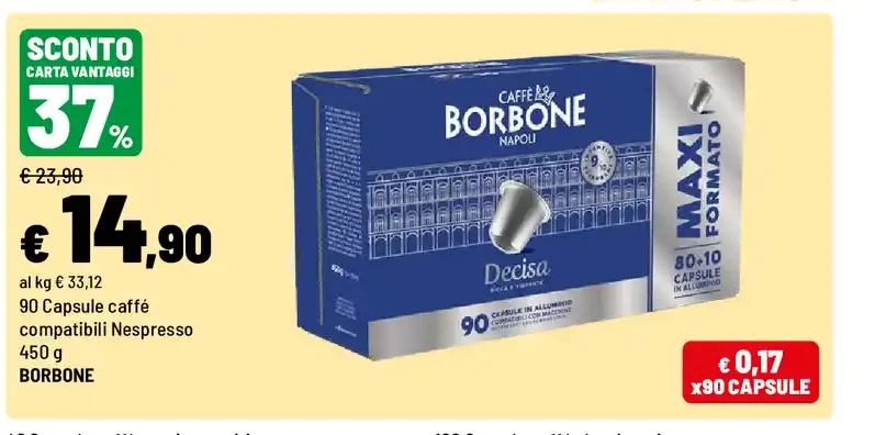 90 capsule caffè compatibili Nespresso