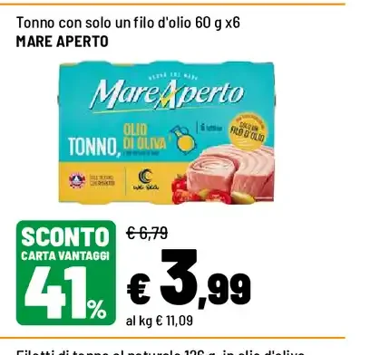 Tonno con solo un filo d'olio