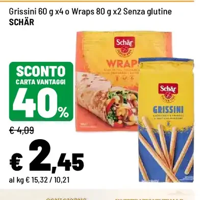 Grissini o Wrap senza glutine