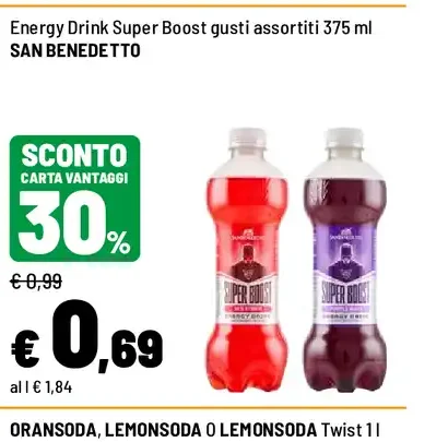 Energy drink Super Boost gusti assortiti