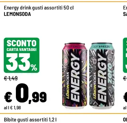Energy drink gusti assortiti