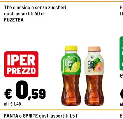 Tè classico o senza zuccheri