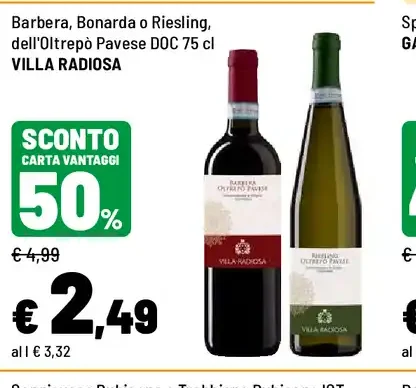 Barbera, Bonarda o Riesling dell'Oltrepò Pavese DOC