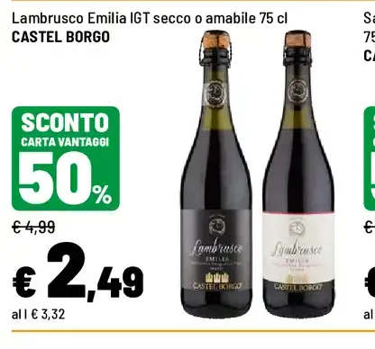 Lambrusco Emilia IGT secco o amabile