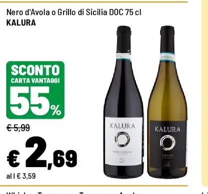 Nero d'Avola o Grillo di Sicilia DOC