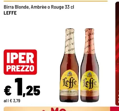 Birra Blonde, Ambrée o Rouge