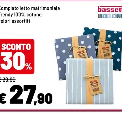 Completo letto matrimoniale Bassetti