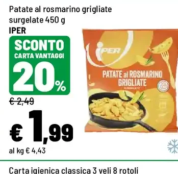 Patate al rosmarino grigliate surgelate