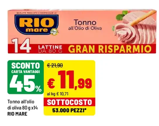 Tonno all'olio di oliva