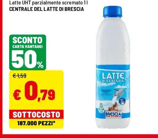Latte UHT parzialmente scremato