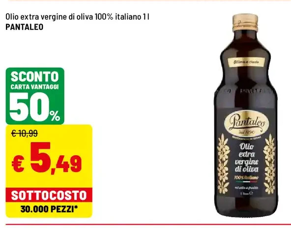 Olio extra vergine di oliva 100% italiano