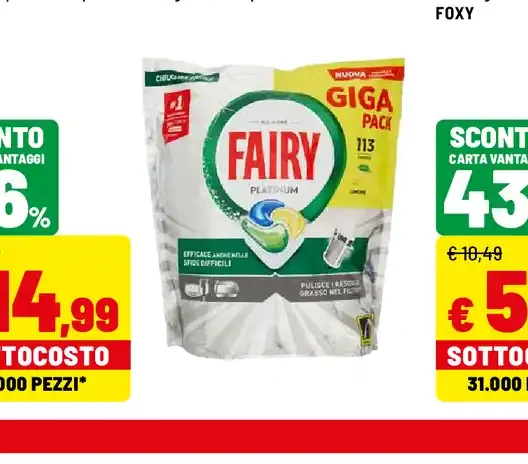 Detersivo predosato per lavastoviglie