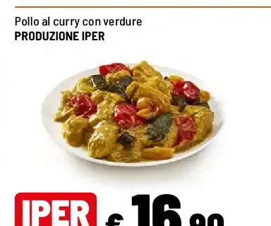 Pollo al curry con verdure