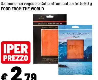 Salmone norvegese o Coho affumicato