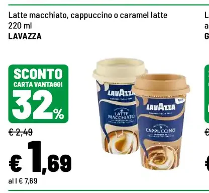Latte macchiato, cappuccino o caramel latte