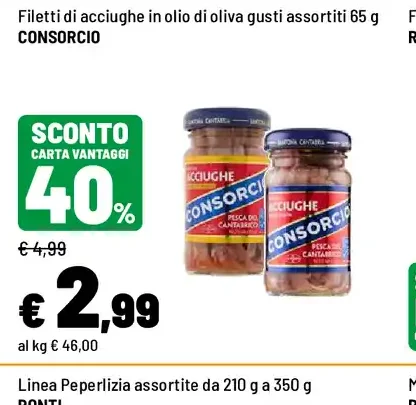 Filetti di acciughe in olio di oliva