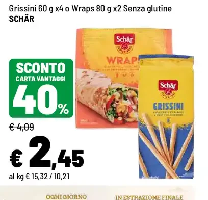 Grissini o wraps senza glutine