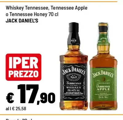 Whiskey Tennessee, Tennessee Apple o Tennessee Honey