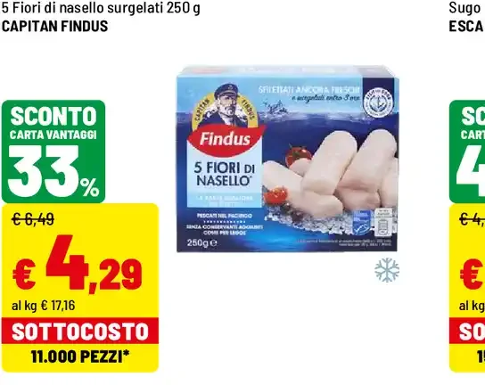 Fiori di nasello surgelati